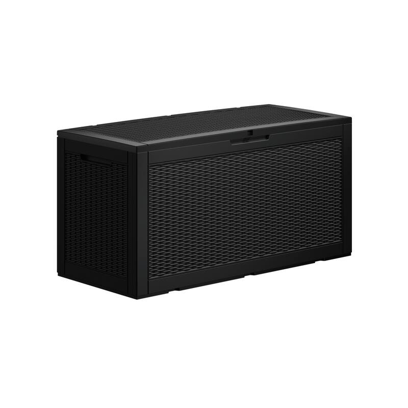 100 Gal. Wicker Resin Outdoor Patio Storage Deck Box