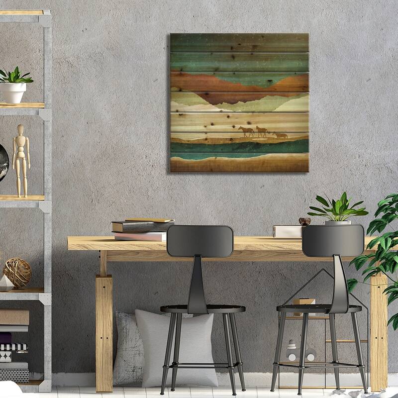 Stary Range Print On Wood by SpaceFrog Designs - Multi-Color