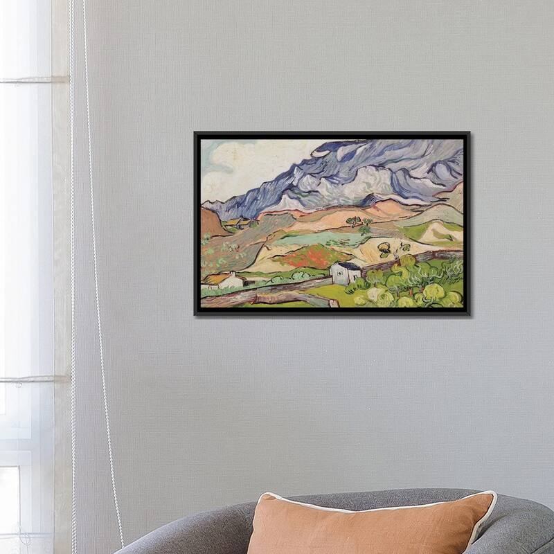 iCanvas "The Alpilles, 1890 " by Vincent van Gogh Framed Canvas Print