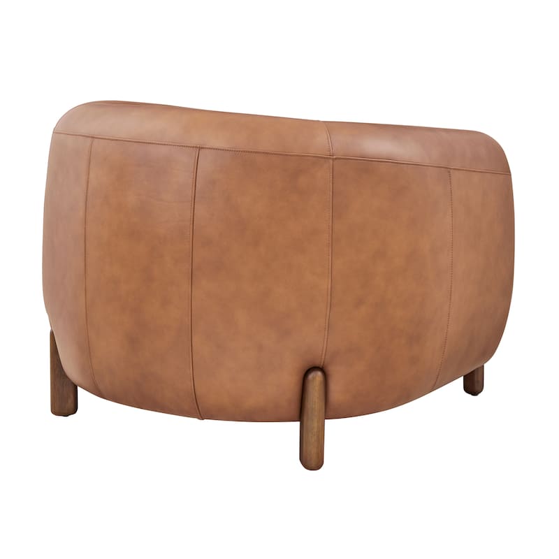 NPD Furniture Cordelia 38" W Top Grain Leather Club Chair