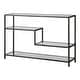 preview thumbnail 2 of 3, Uttermost Leo 52 Inch Wide Iron Console Table with Tempered Glass