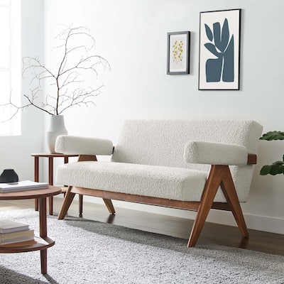 Lyra Boucle Fabric Loveseat