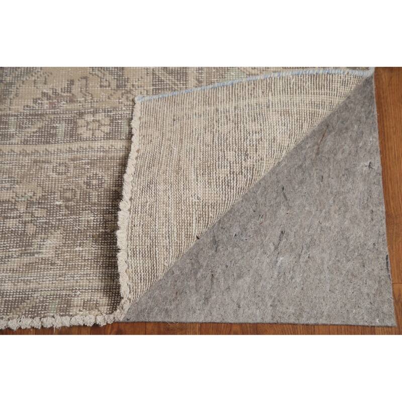 Hand Knotted Oriental 100% Wool Carpet Traditional Medallion Beige & Ivories Tabriz Area Rug - 12' 6'' X 9' 6''