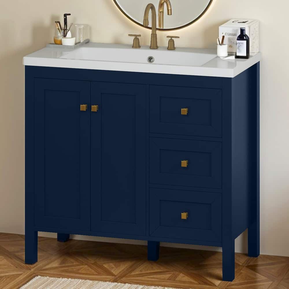 Moasis 36"/42" Bathroom Vanity Cabinet Set with Sink Combo and 3 Drawers & Cabient