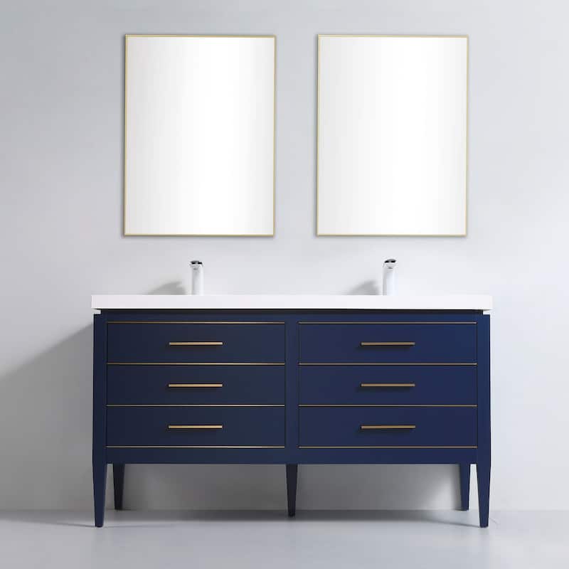 Ayer 60" Double Bathroom Vanity Set