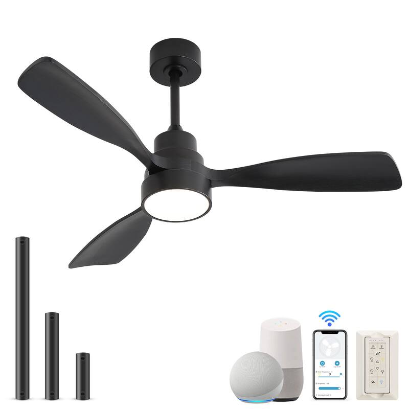 Modern Ceiling Fan With Light Smart Life APP Remote Control Timer For Alexa Google Bedroom Farmhouse