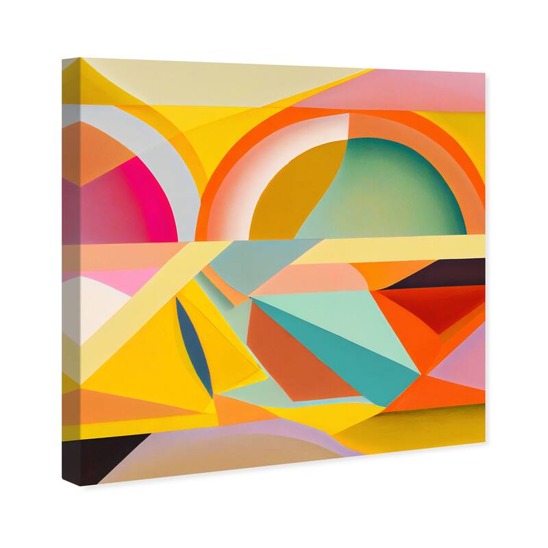 Wynwood Studio Canvas Abstract Understanding Yellow and Mid-Century Modern Wall Art Canvas Print