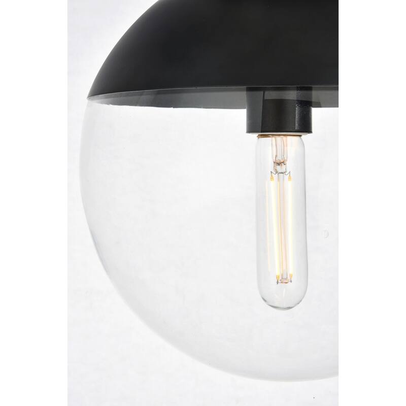 1-light 10-inch Glass Orb Flush Mount Light Fixture