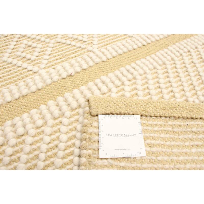 ECARPETGALLERY Braid weave Sienna Cream Wool Rug - 5'2 x 8'1