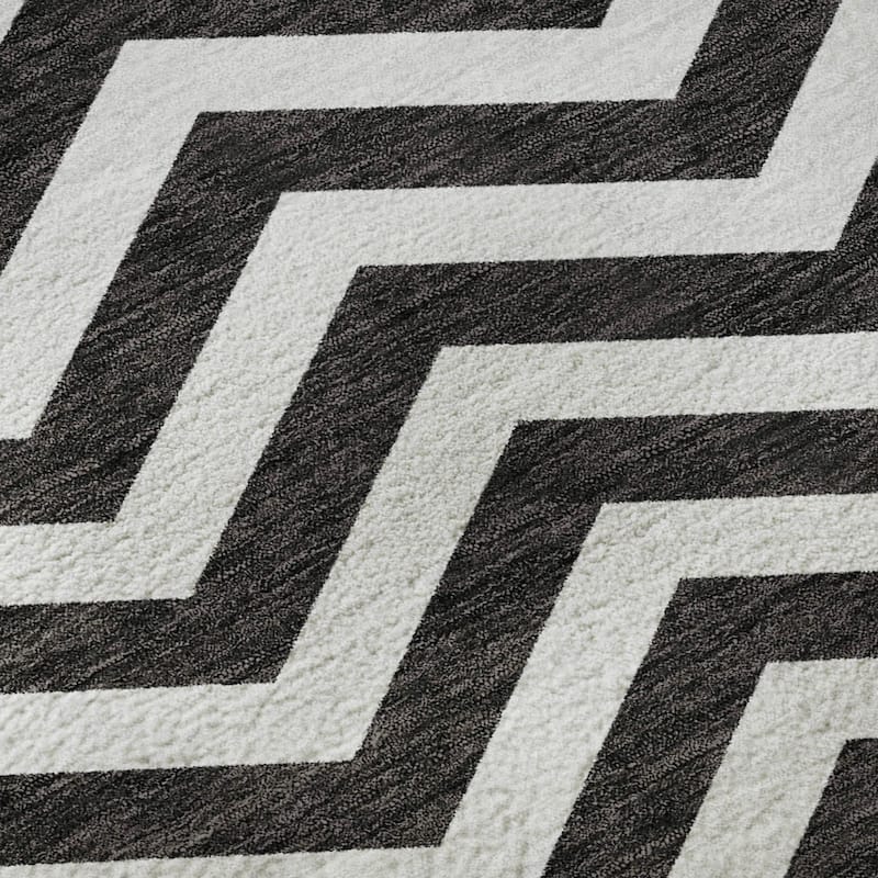 Premium Washable Super Soft Modern Chevron Mayfield Rug