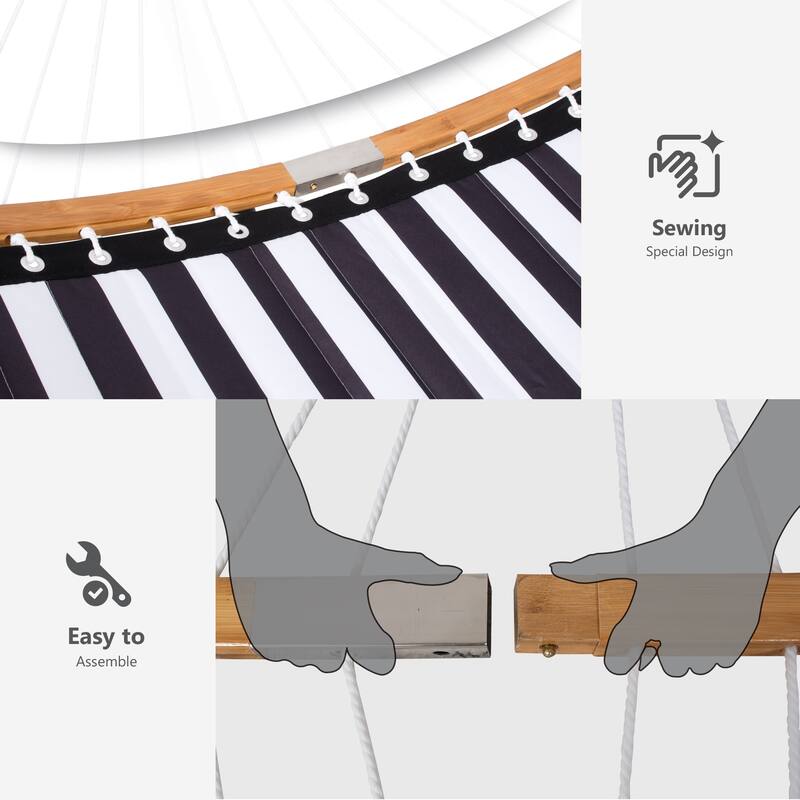 Portable Freestanding Hammock with Curved Stand for Outside