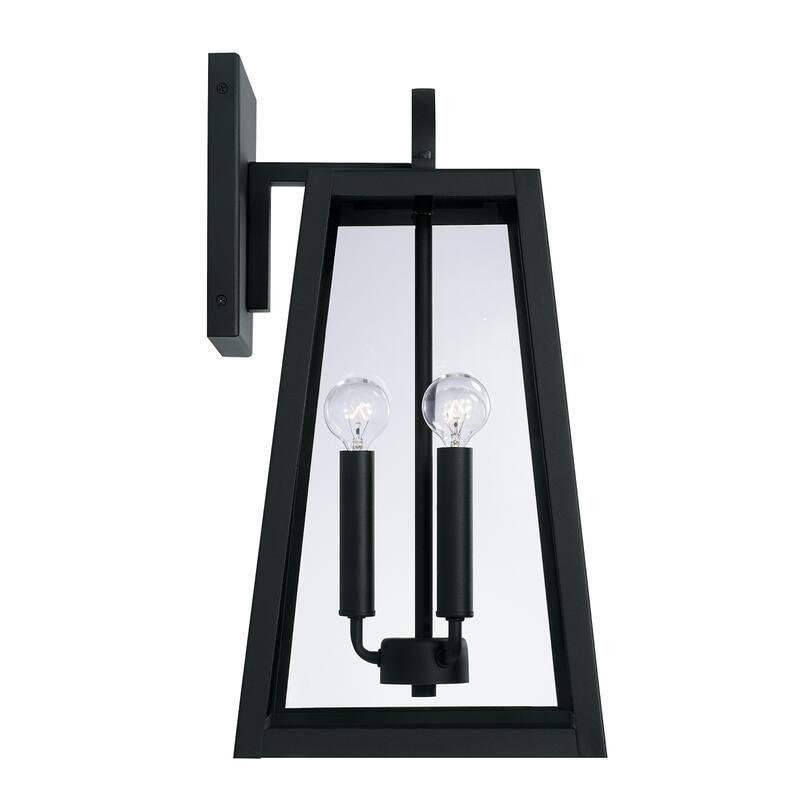 Leighton 10" 3-light Outdoor Wall Lantern w/ Clear Glass