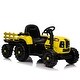 preview thumbnail 31 of 57, Kids Ride-On Tractor with Trailer, 12V Battery, Safety Features and Remote Control, Great Christmas Present for Ages 3-6 Yellow