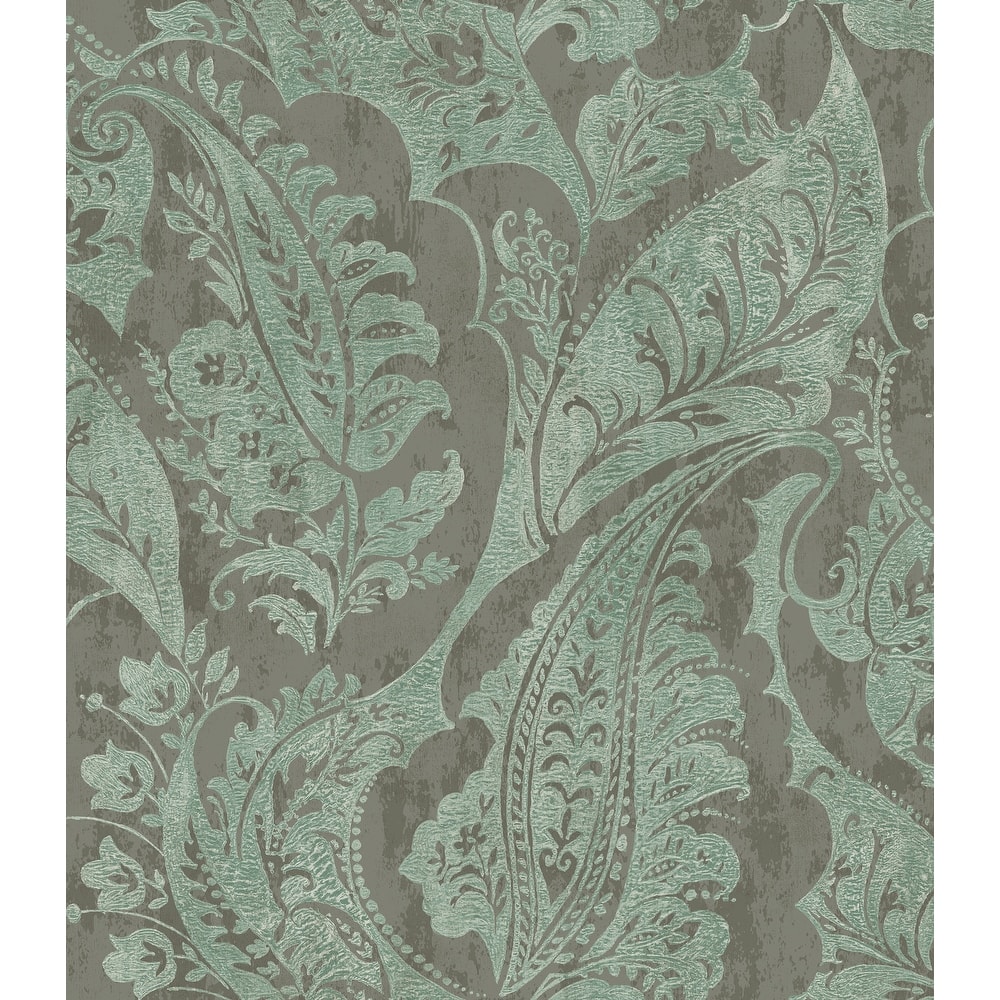 Seabrook Designs Glisten Paisley Unpasted Wallpaper