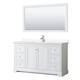Option White, Chrome Trim, White Cultured Marble Top