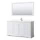 Option White, Chrome Trim, White Cultured Marble Top