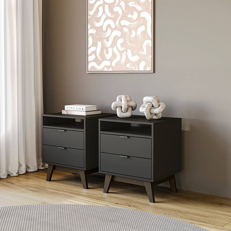 Kappesberg New Hanford 3-Piece Bedroom Set, six (6)-Drawer Dresser & Two (2) 2-Drawer Nightstand