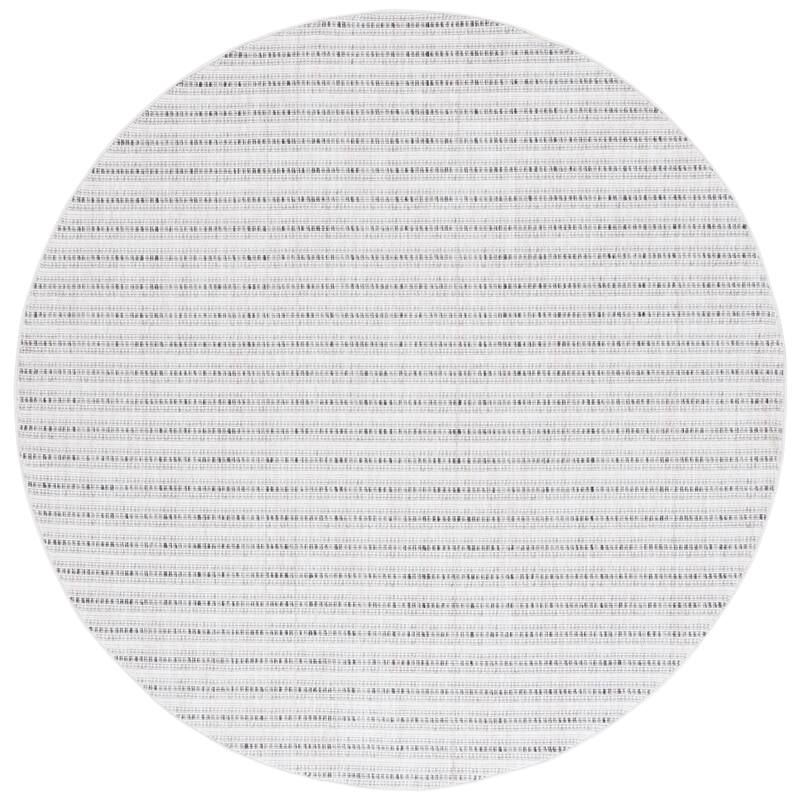 Martha Stewart Serenity Minija Contemporary Rug - 6'7" Round - Ivory/Charcoal
