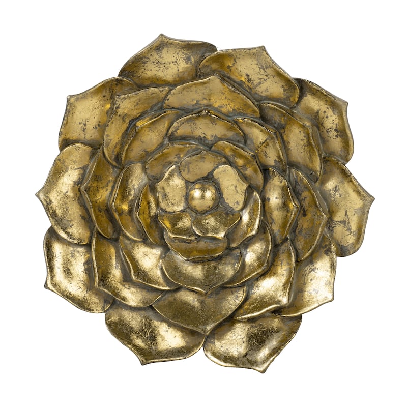 D10x1.4" Succulent Wall Plaque, 2 Piece