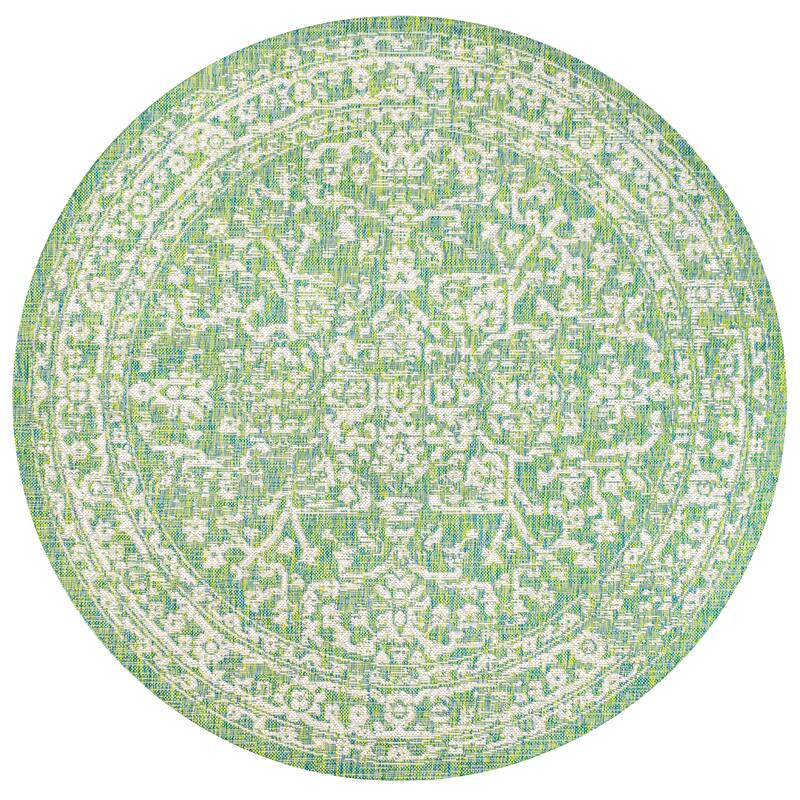 JONATHAN Y Medallion Textured Weave Indoor/Outdoor Area Rug