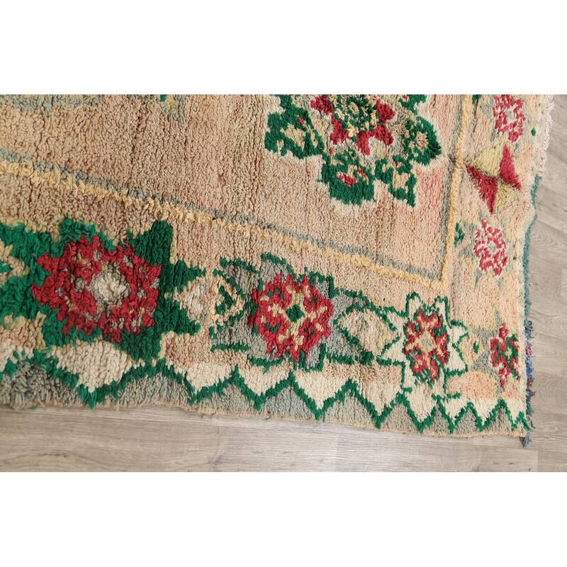 Decorative Tribal Moroccan Oriental Area Rug Wool Handmade Carpet - 5'8" x 9'7"