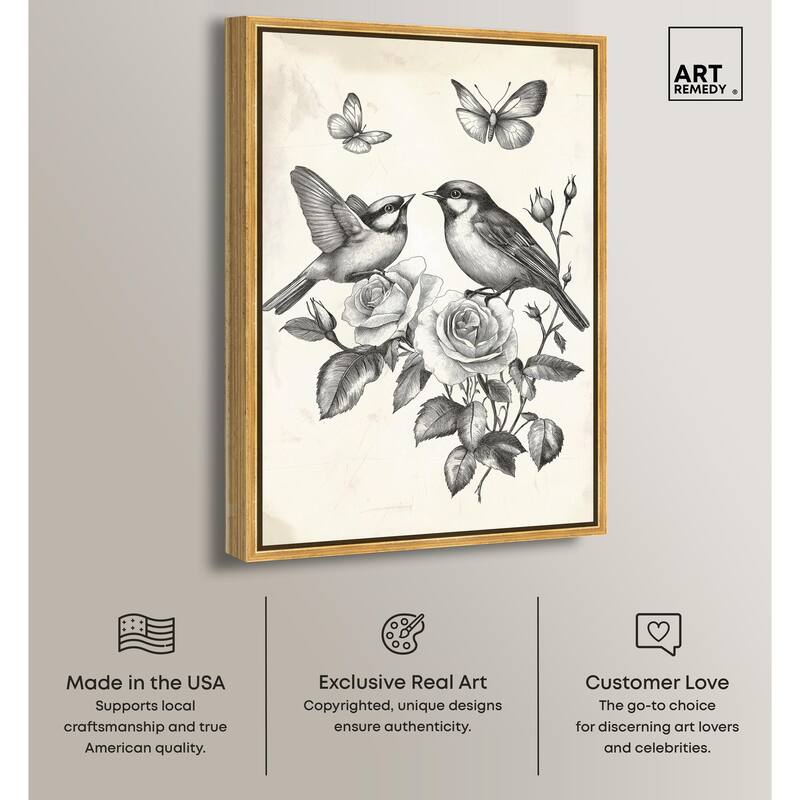 Perched Pair II Canvas by Art Remedy