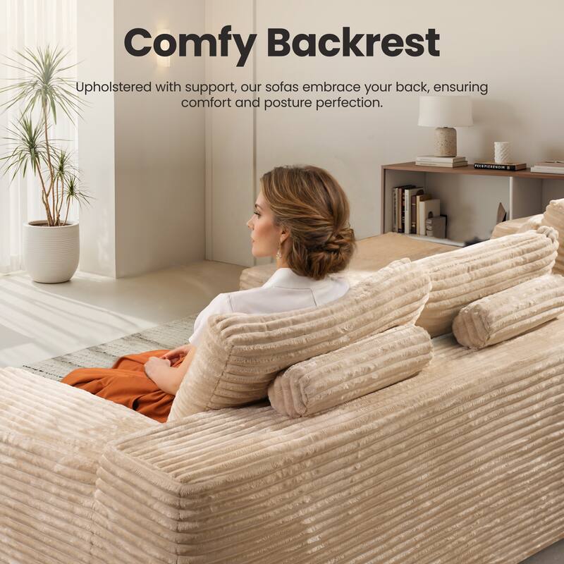 ​​OVIOS Lazy Chaise Lounge Sofa with Ottoman​