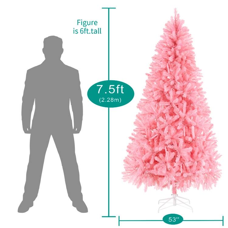 Martina Pink Christmas Tree Prelit, Realistic Artificial Christmas Tree with Lights