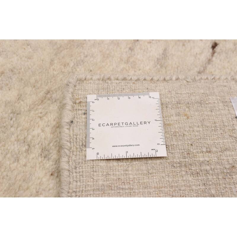 ECARPETGALLERY Hand-knotted Kashkuli Gabbeh Ivory Wool Rug - 8'4 x 10'1