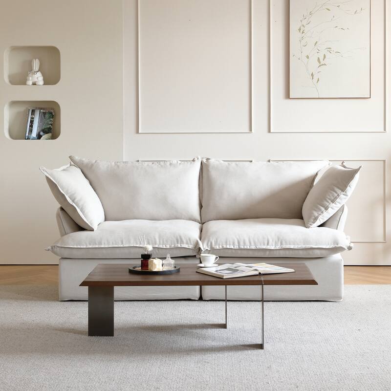 82.66'' Upholstered Loveseat sofas sectional counch - Beige