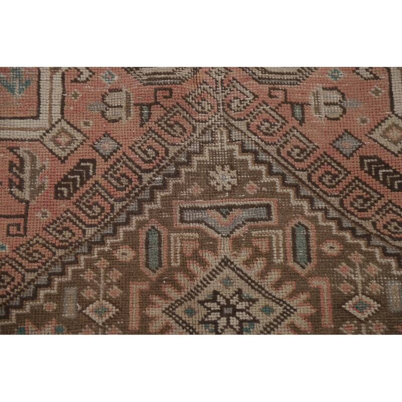 Hand Knotted Oriental 100% Wool Carpet Traditional Medallion Pink Tabriz Area Rug - 12' 5'' X 9' 9''