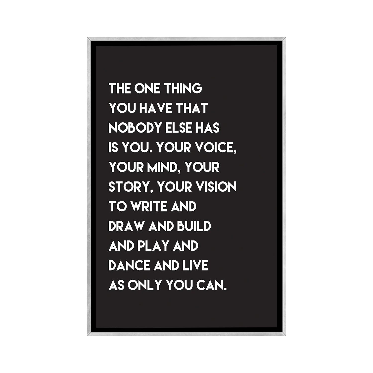 iCanvas "The One Thing Classic" by Nicole Basque Framed