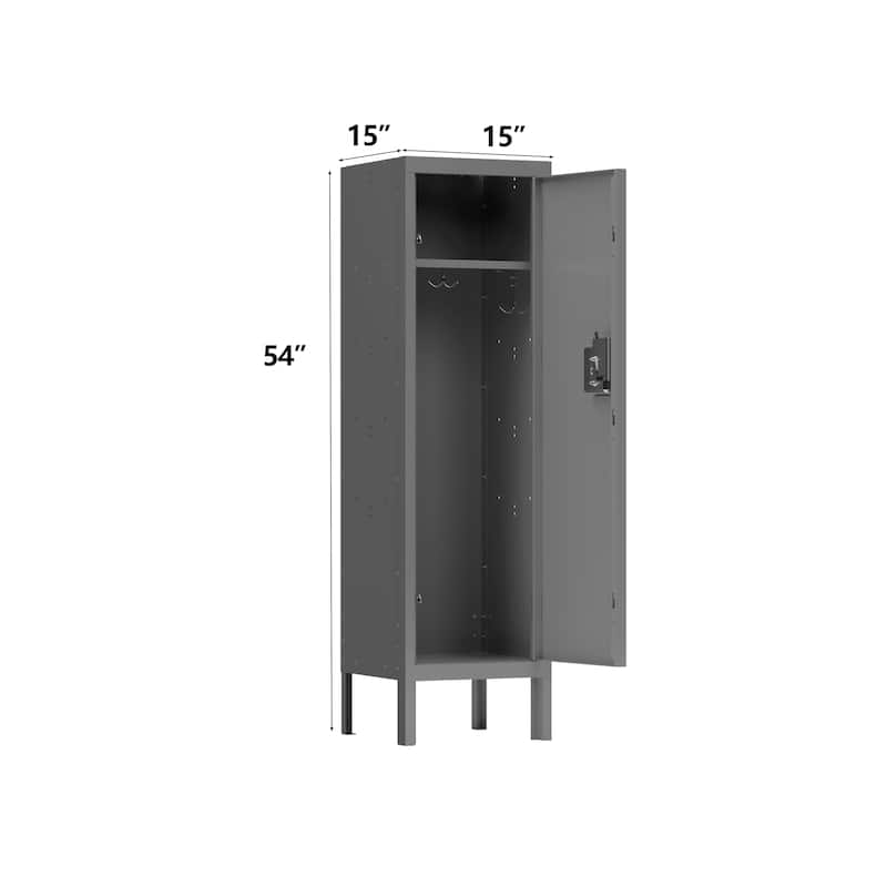 1 Door Tall Single Metal Locker-Retro Style Storage Cabinet--Industrial Furniture
