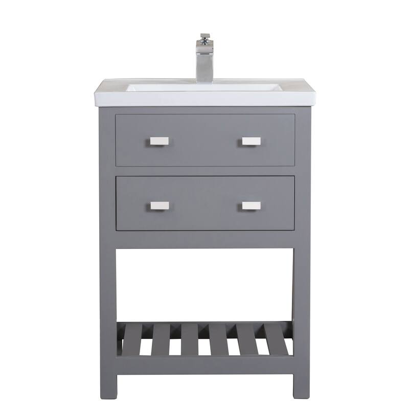 Viola 24-inch MDF 1-drawer Single Bowl Ceramic Top Vanity