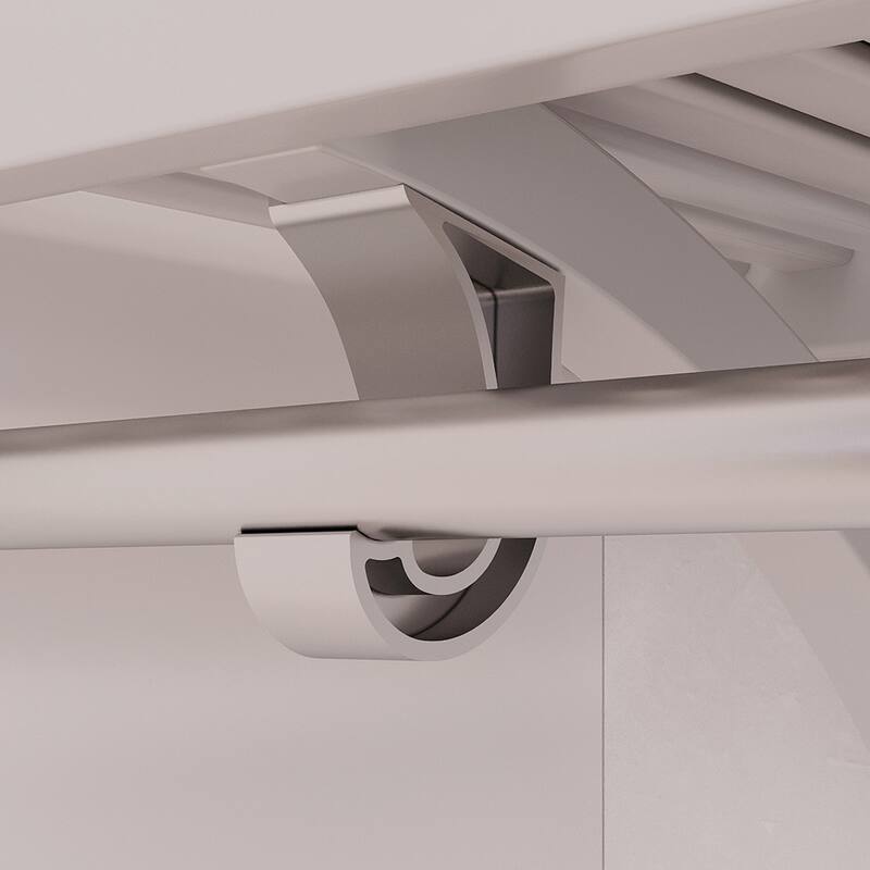 John Louis Home Solid Wood Walk-In Closet System with 2-Drawers and Doors White