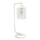preview thumbnail 14 of 12, Lalia Home Modern Iron Desk Lamp with Glass Shade White