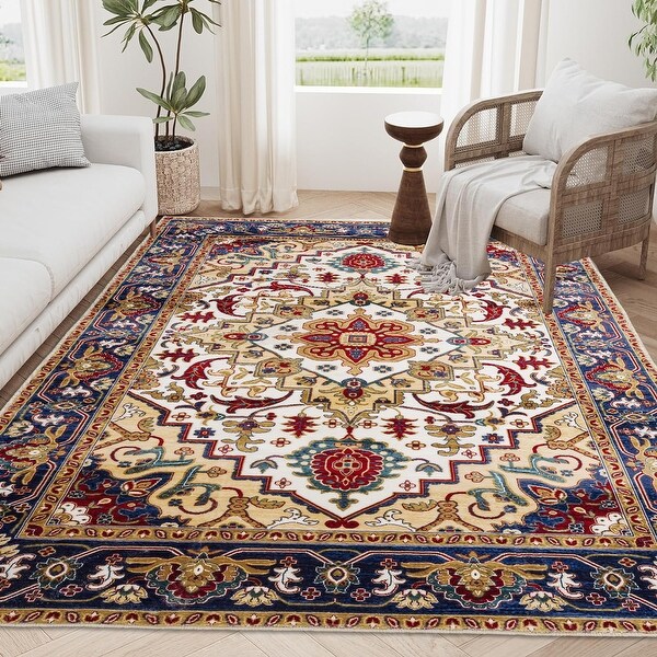 6x9 Area Rug Super Soft Washable Living Room Rug Non Slip and Non