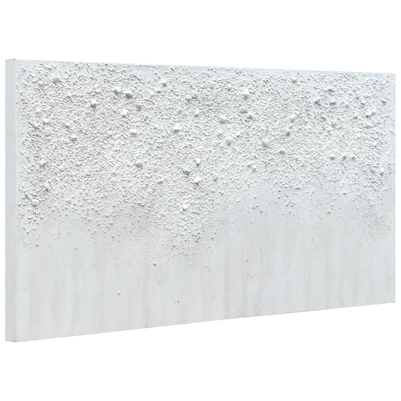 White Snow A Textured Hand Painted Canvas Wall Art