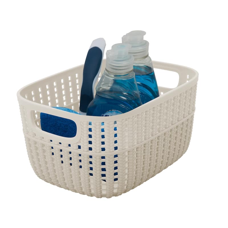 Simplify 2-Tone Decorative Small Storage Basket