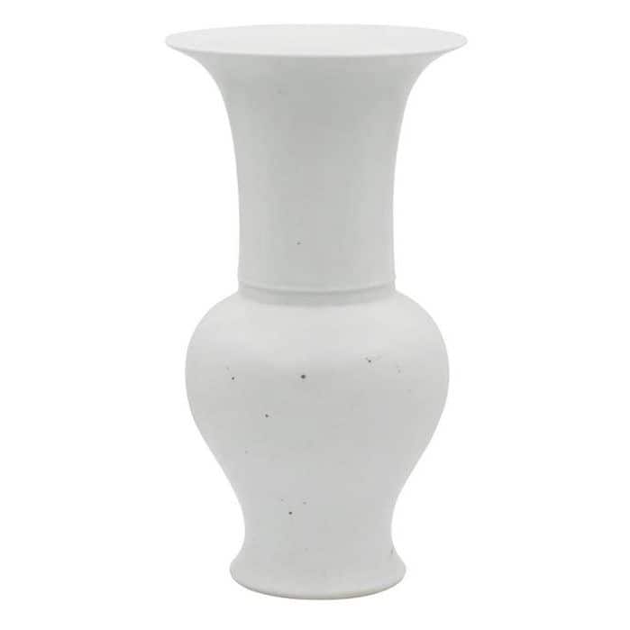 Busan White Baluster Vase