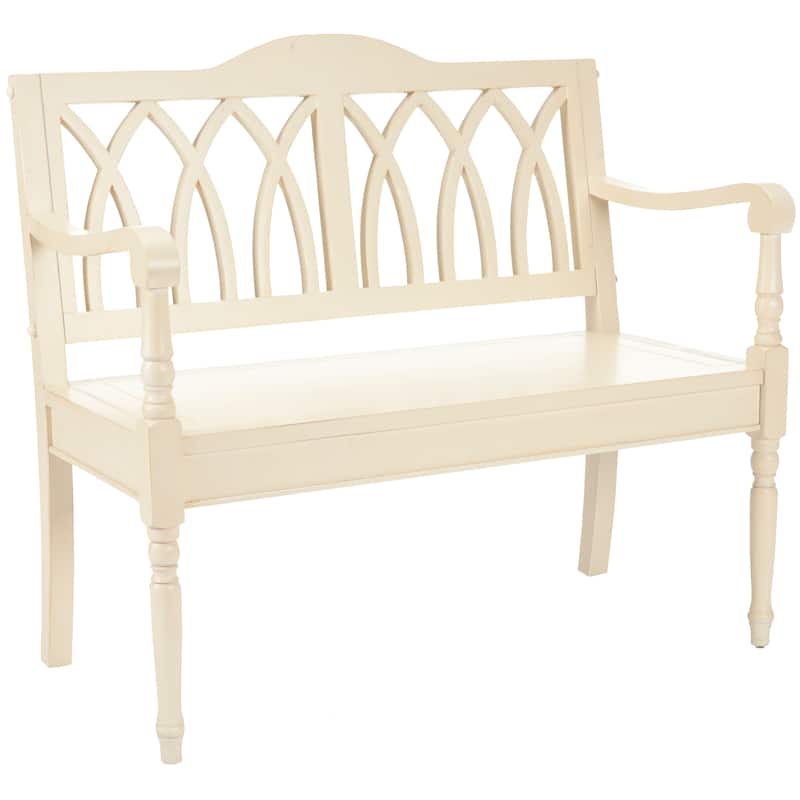 SAFAVIEH Ivah Distressed White Bench - 40" x 19.7" x 36" - 40Wx20Dx36H