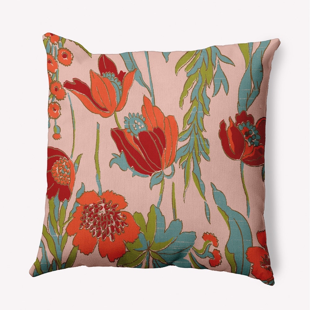 Bold Flower Garden Decorative Indoor Pillow