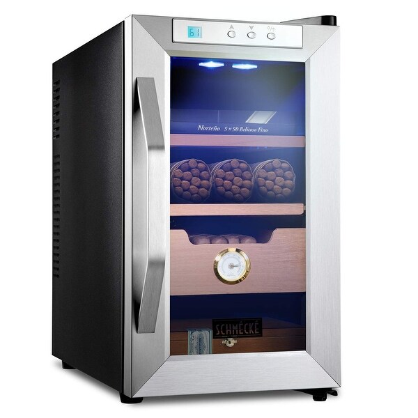 Schmécké 160 Cigar Thermoelectric Cigar Cooler Humidor with Stainless Steel Trim Finish