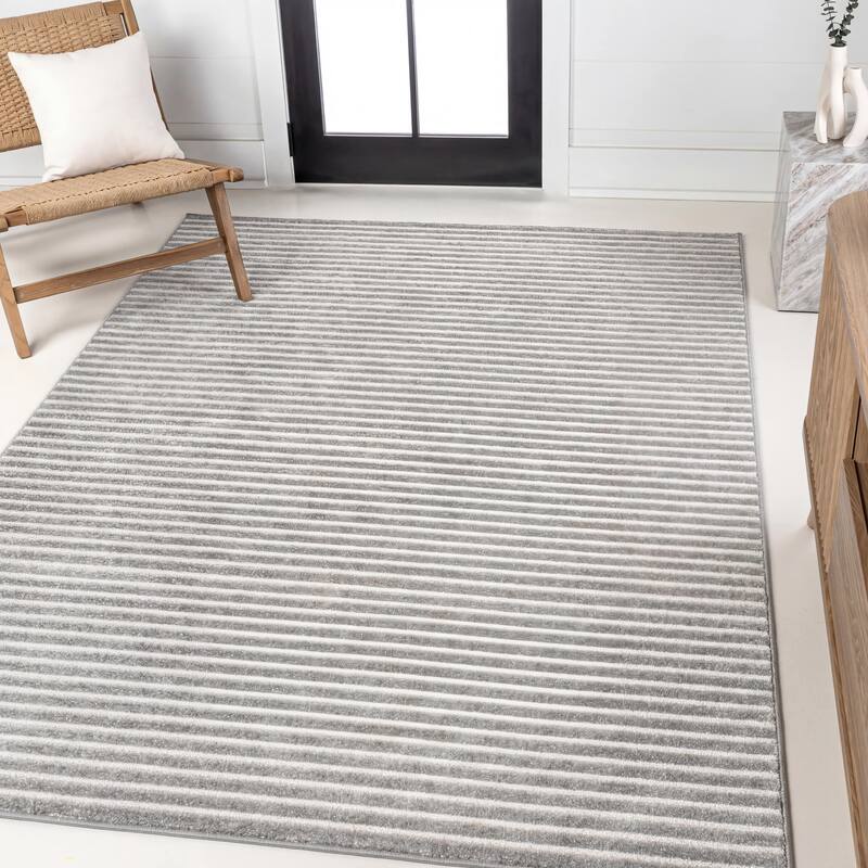 JONATHAN Y Odense Minimalist Curve Geometric Gray/Ivory Area Rug