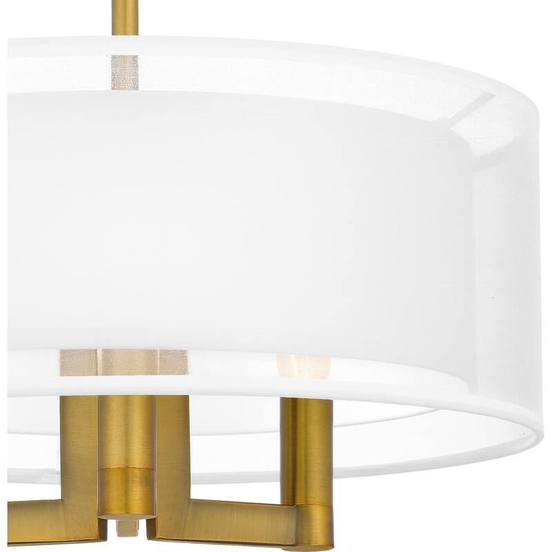 Quoizel Semi-Flush Mount 3-Light Semi-Flush Mount in Aged Brass