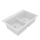 preview thumbnail 54 of 53, Karran Top Mount Double Equal Bowl Quartz Kitchen Sink - 33" x 22" x 9" - 33" x 22" x 9"
