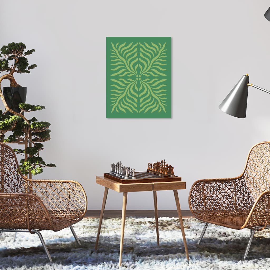 Wynwood Studio Canvas Floral and Botanical Folk Plant Art Green Modern & Contemporary Wall Art Canvas Print