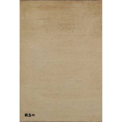 Gabbeh Modern Foyer Rug Oriental Handmade Wool Carpet - 2'9"x 4'0"