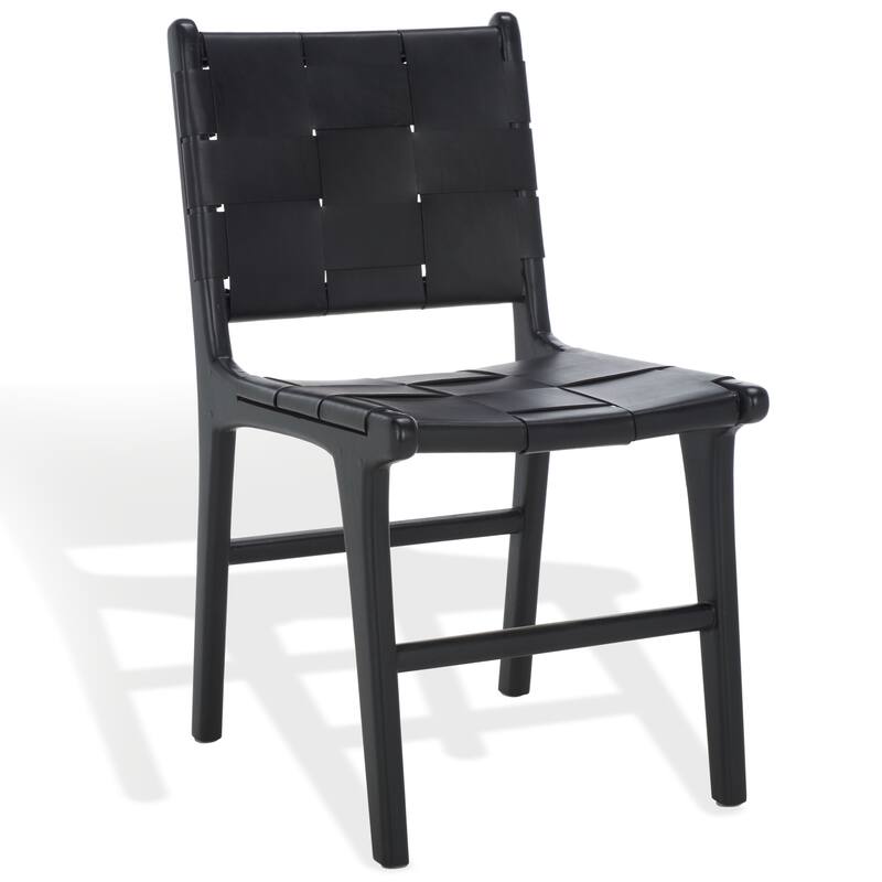 SAFAVIEH Couture Cassaphina Woven Leather Dining Chair - 18"W x 23"D x 34"H