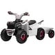 preview thumbnail 10 of 8, Electric ATV with Back Trailer for Toddlers, Safe 6V Ride-On Car with Rugged Wheels, Foot Pedal Control, and Realistic Design